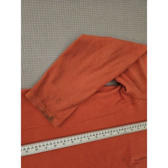 REI Co-op Long Sleeve 1/4 Zip Fleece Pullover Sweater Men's Medium Orange - Picture 9 of 11